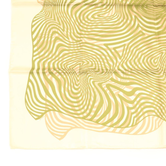 HERMES Carre 90 Dimitri.R Scarf ""ONDE DE CHIC"" Zebra Silk Green Auth am2045g - Picture 5 of 10